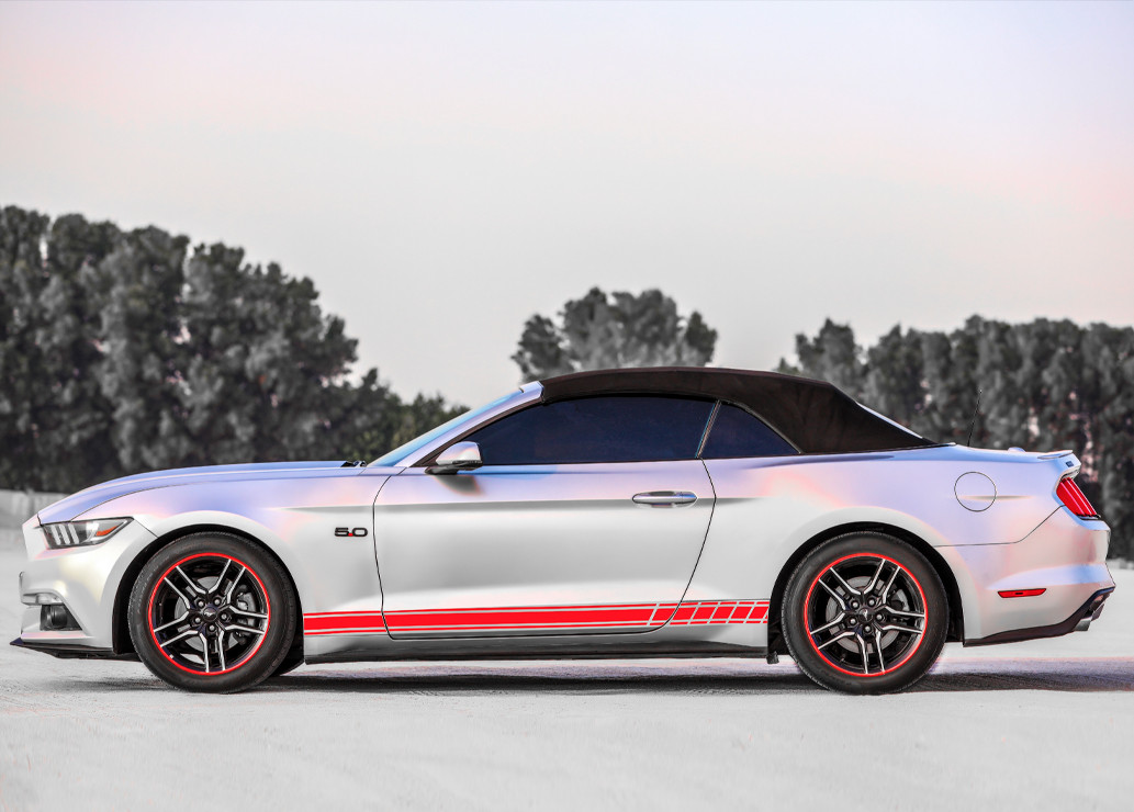 Red Ford Mustang Convertible EcoBoost 2016